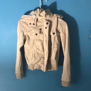 Tan fuzzy jacket